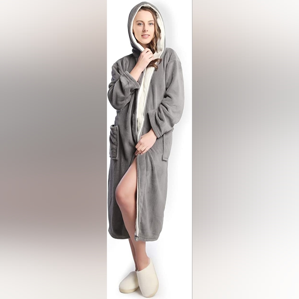 Herringbone Women's Soft Spa Long Kimono Bathrobe